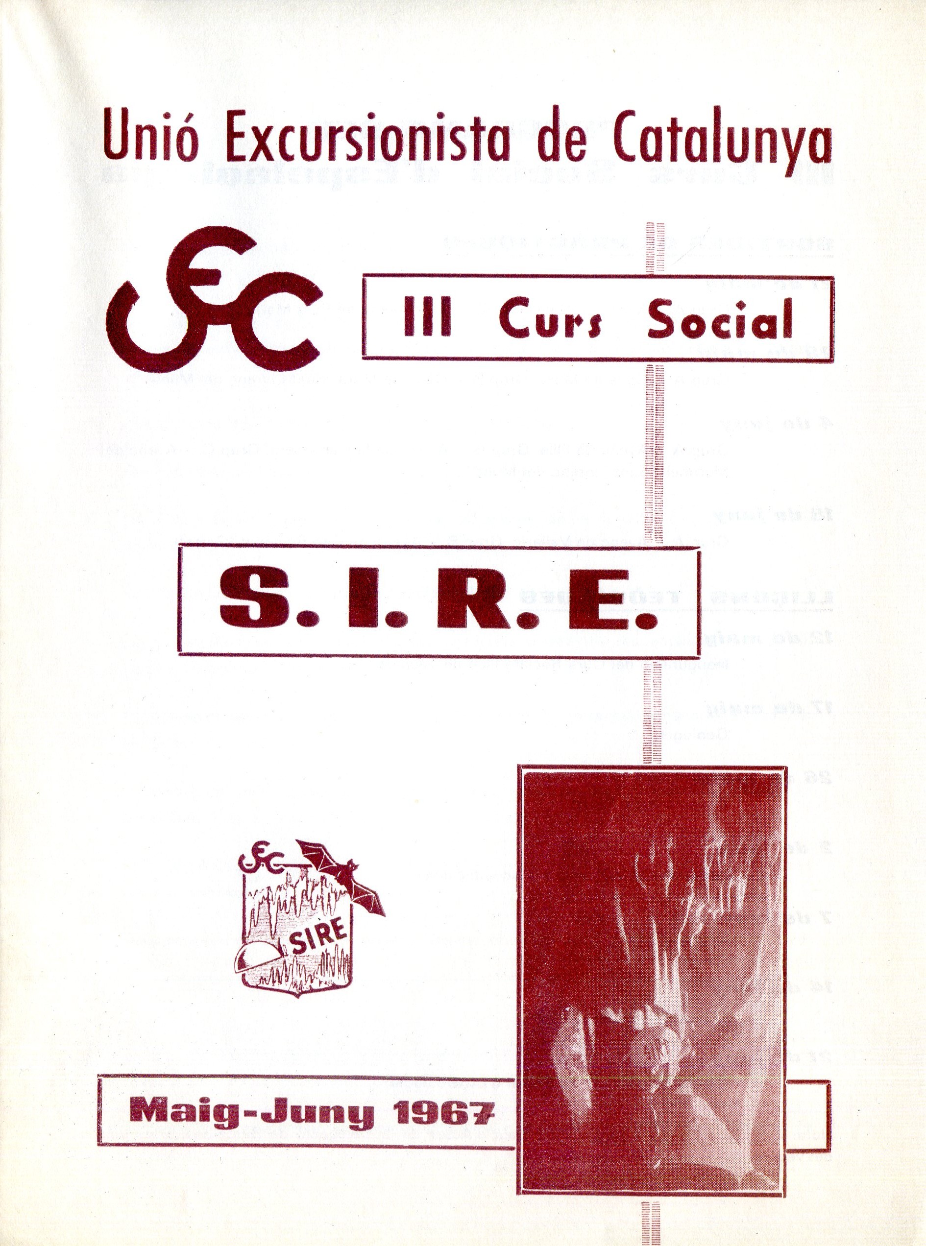 III Curs Social S.I.R.E. : Maig-Juny 1967 - Portada